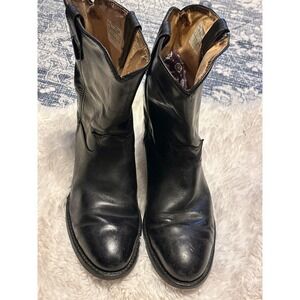 AZTEC Western  Leather Boots Mens 11 2E Mid Calf Round Toe Made in USA 6G12517
